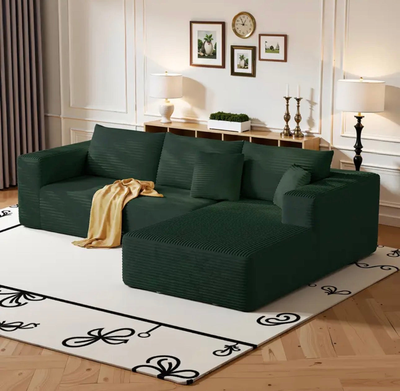 Cloud Comfort Sectional Couch – 134.6” Deep Lounge Sofa