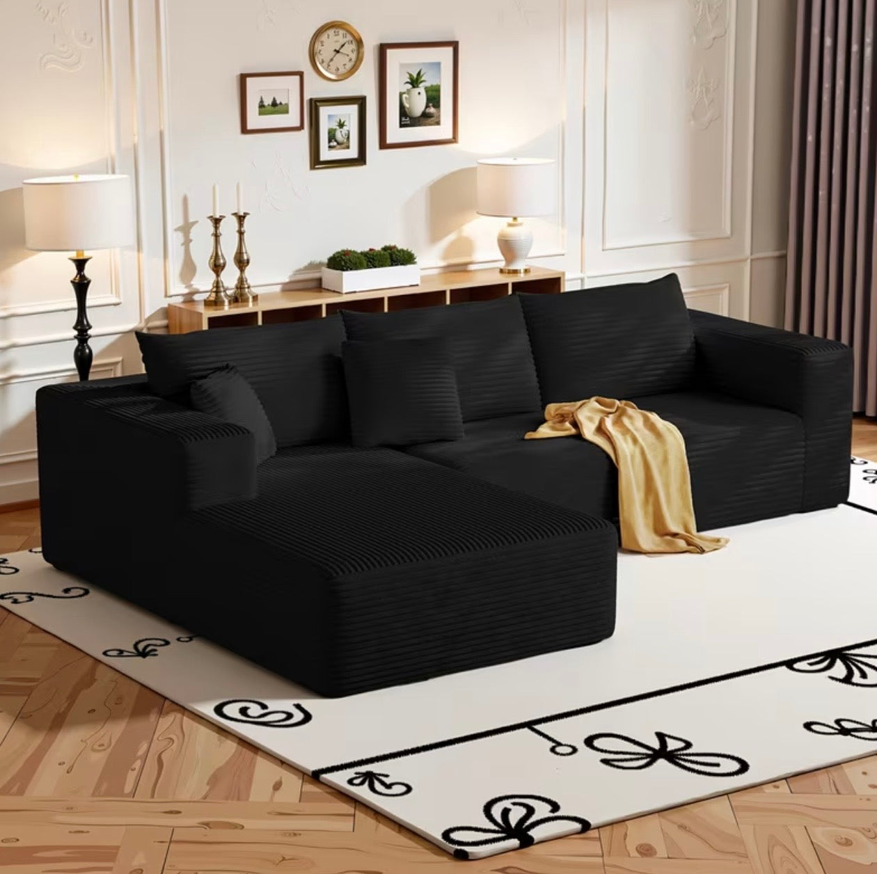 Cloud Comfort Sectional Couch – 134.6” Deep Lounge Sofa