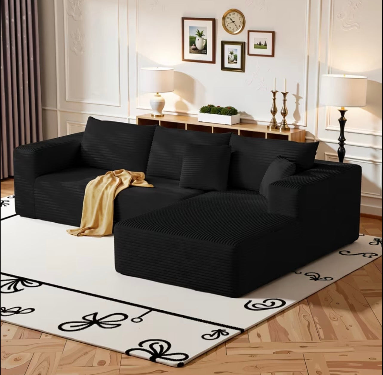 Cloud Comfort Sectional Couch – 134.6” Deep Lounge Sofa