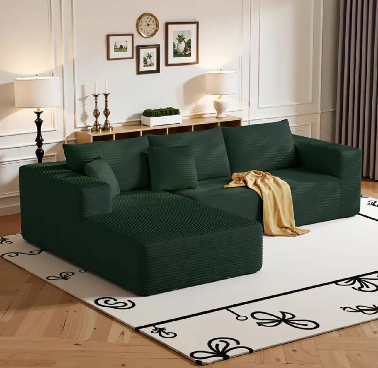 Cloud Comfort Sectional Couch – 134.6” Deep Lounge Sofa