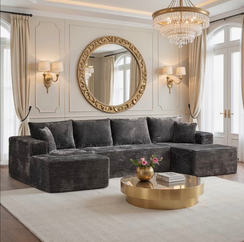 Cloud Comfort Sectional Couch – 134.6” Deep Lounge Sofa