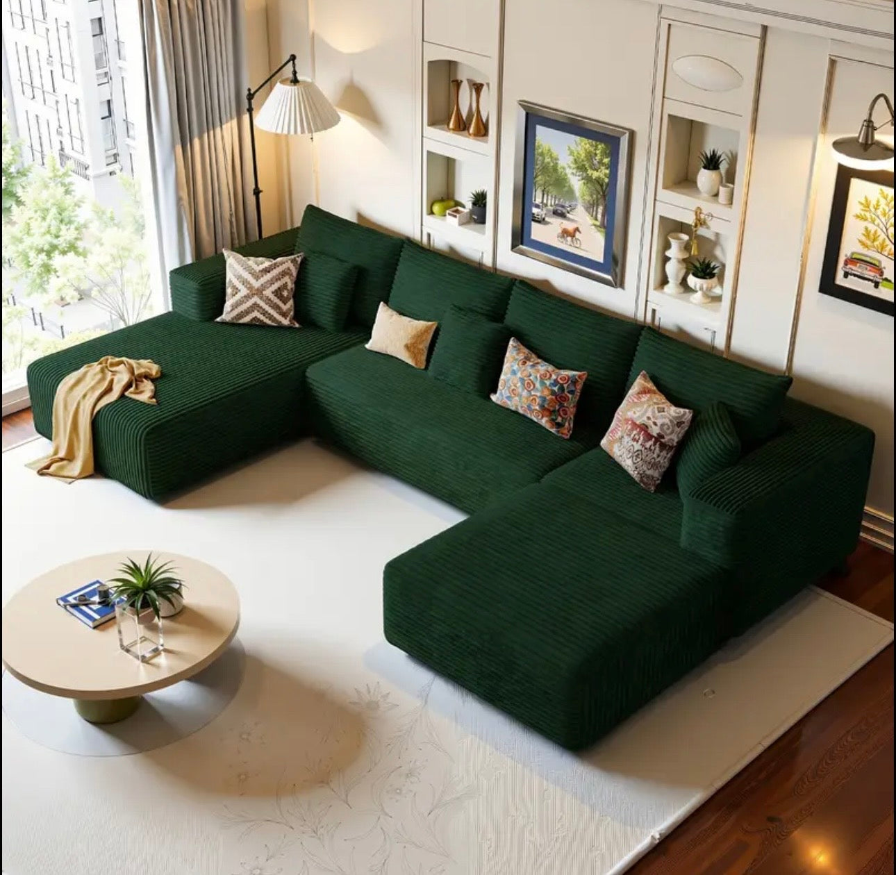 Cloud Comfort Sectional Couch – 134.6” Deep Lounge Sofa