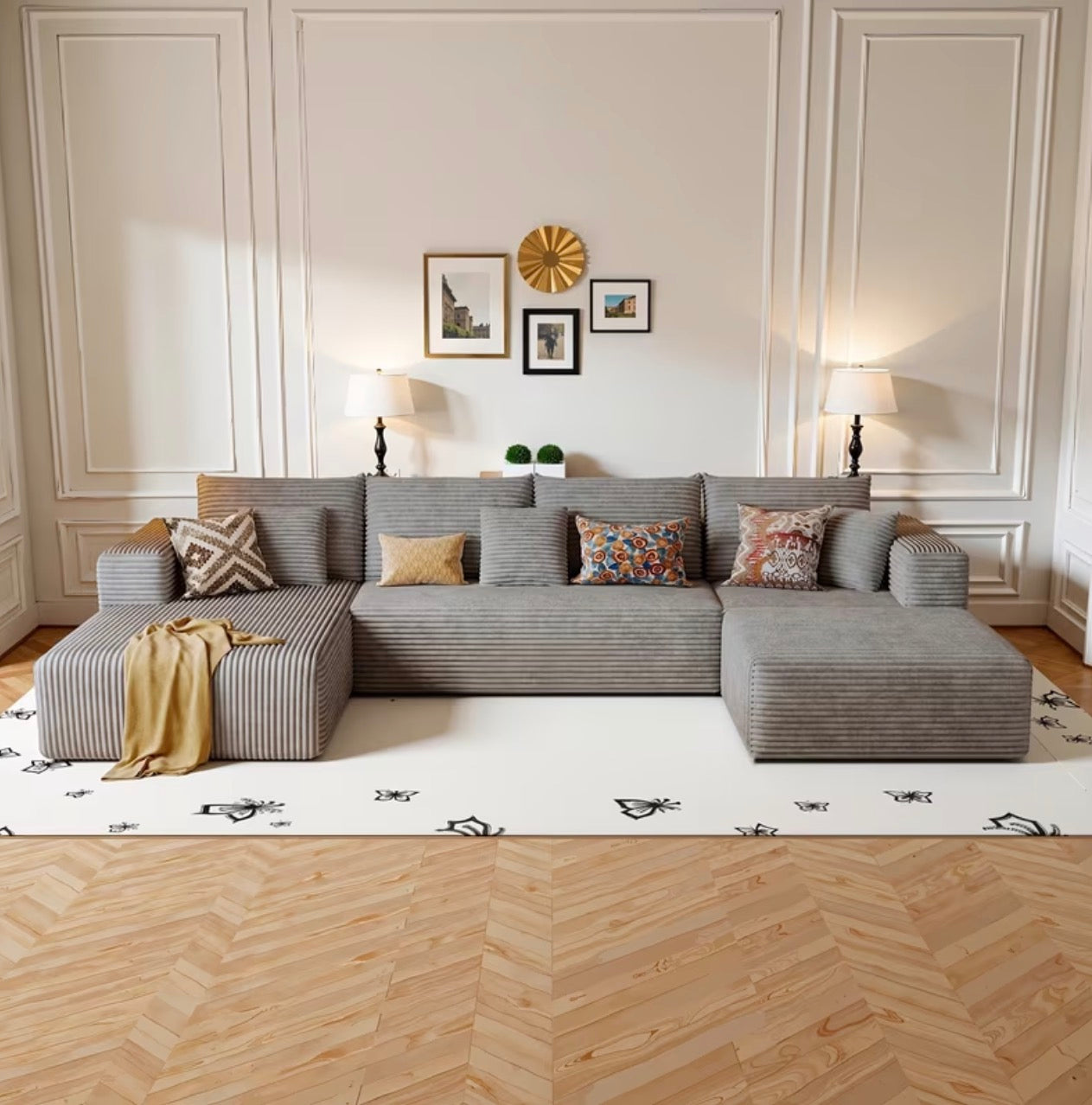 Cloud Comfort Sectional Couch – 134.6” Deep Lounge Sofa