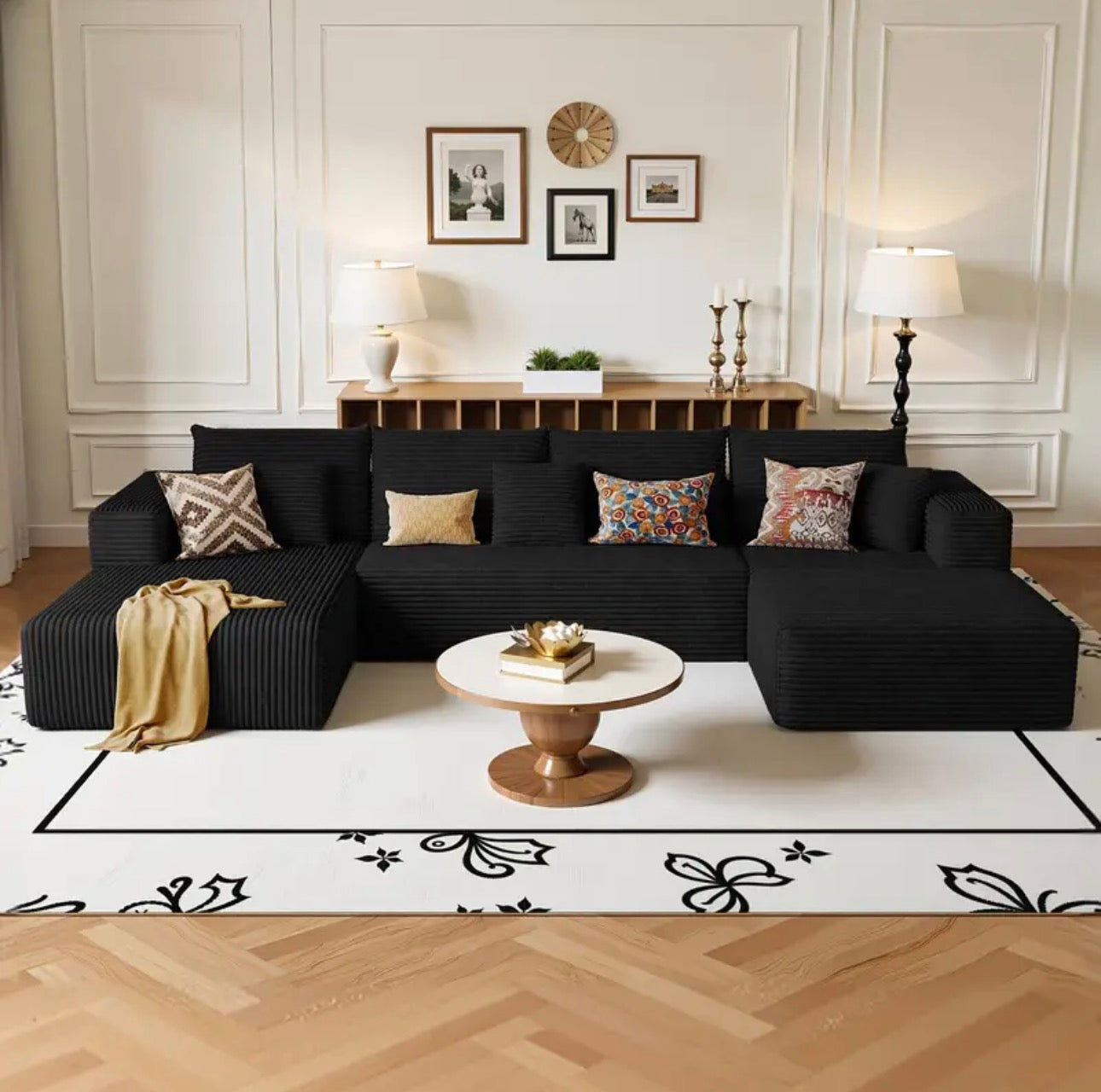 Cloud Comfort Sectional Couch – 134.6” Deep Lounge Sofa